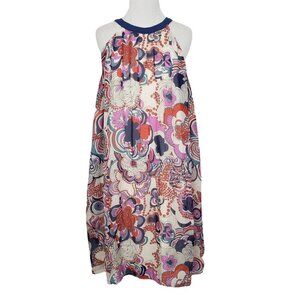 Liberty for London for Target Dress Womens Size Large Floral Pleated Swing Blue